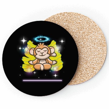 Discover yoga monkey Coasters