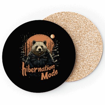 Discover Hibernation Mode Brown Bear Coasters