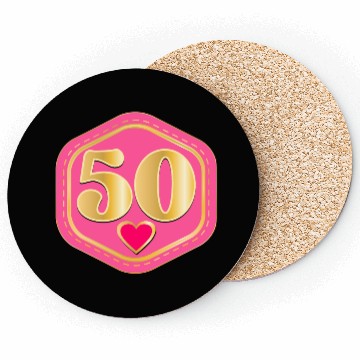 Discover 50th Anniversary - Heart Number Coasters