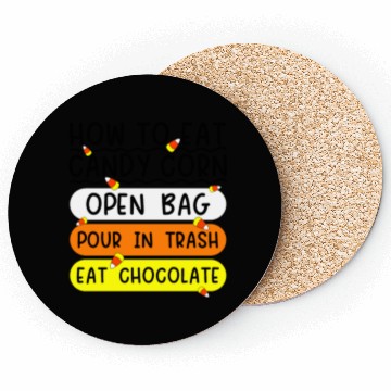 Discover How To Eat Candy Corn Funny Candy Corn Halloween Coasters