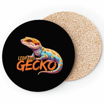 Discover yellow leopard gecko Coasters