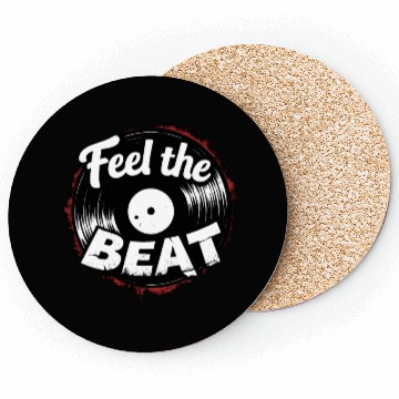 Discover Classic Vinyl 'Feel The Beat' Coasters