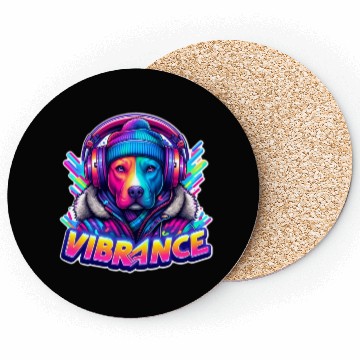 Discover Neon Vibes Pit Bull Coasters