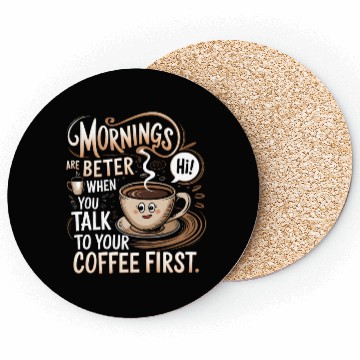 Discover Talk To Your Coffee First Coasters