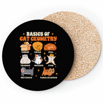 Discover Math Teacher Life Teaching Basics Of Cat Geometry Coasters