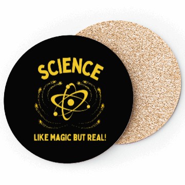 Discover Science Like Magic But Real Science Nerd Teacher Coasters