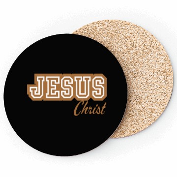 Discover Letterman Tan Jesus Coasters