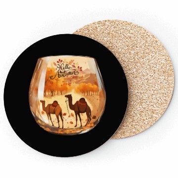 Discover Hello Autumn unique design. Coasters