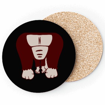 Discover Funny Gorilla Body Without Head Halloween Cost Coasters