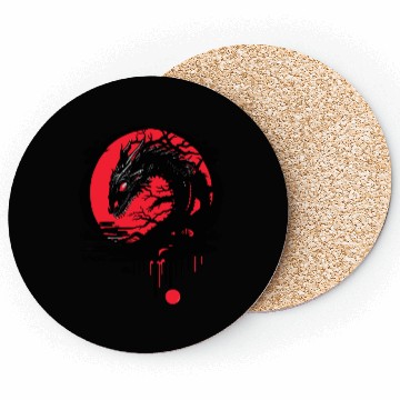 Discover Red Sun Dragon - Eastern Style Coasters