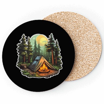 Discover Tents Forest Nature Camping Coasters