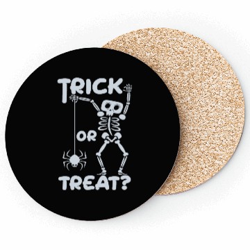 Discover Trick Or Treat Halloween Ghost Funny Skeleton Danc Coasters
