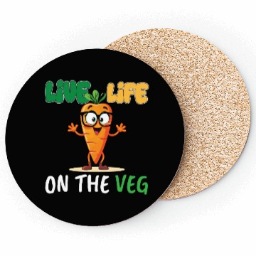 Discover Funny plant based design_ carrot with funny Vegan Coasters
