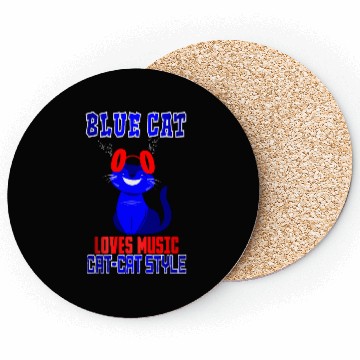 Discover BLUE CAT LOVES MUSIC Coasters