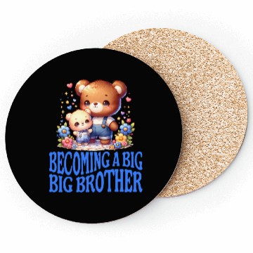 Discover Soon I'll Be A Big Brother Cute Teddy Bears Coasters