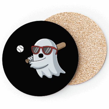 Discover Halloween Ghost Baseball Player Coasters