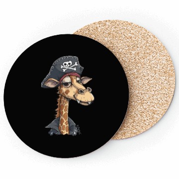 Discover Tall Fun Smiling Pirate Giraffe Coasters