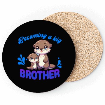 Discover Soon I'll Be A Big Brother, Sweet Otter Brother Coasters