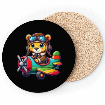 Discover Lion pilot propeller airplane flying license fly Coasters