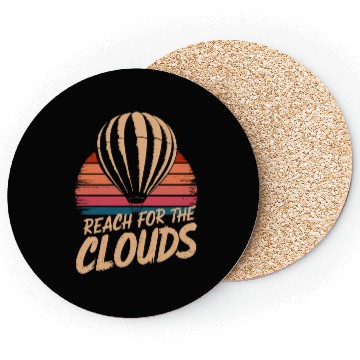 Discover Reach For The Clouds Hot Air Balloon Inspiration Coasters