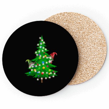 Discover Christmas Gnomes Funny Tree Holiday Coasters