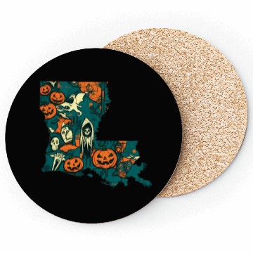 Discover Louisiana USA Halloween Coasters