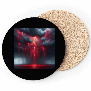 Discover Grey Stormy Evening Coasters