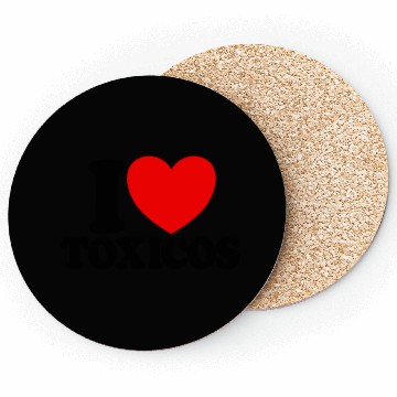 Discover I Love Toxicos Red Heart Toxic Latino Women'slove Coasters