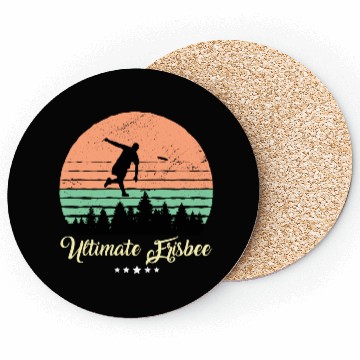 Discover Ultimate Frisbee Vintage Retro Sunset Coasters