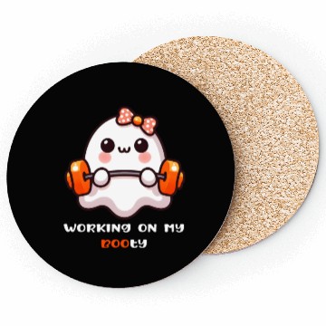Discover Working On My Booty – Boo-Ty Halloween Gym ghost Coasters