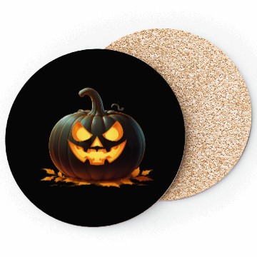 Discover Midnight Glow: Enchanted Halloween Pumpkin Coasters