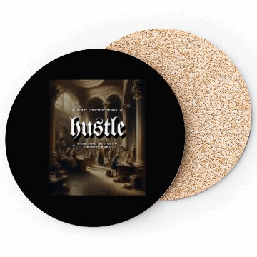Discover Hustle Antique Gallery Building Classic Painting Coasters
