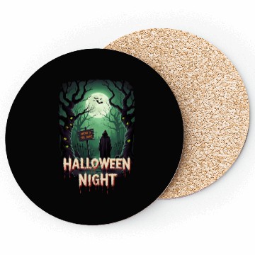 Discover Pumpkin King & Halloween Night Merch Coasters