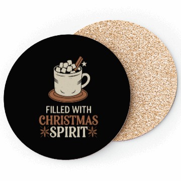 Discover Filled With Christmas Spirit Mug and Marshmallows Coasters