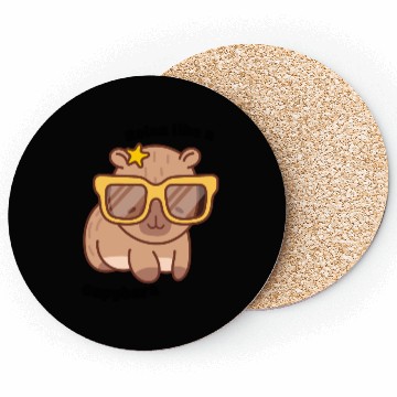 Discover Chill Capybara Vibes Coasters