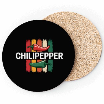 Discover Chili Pepper Retro Vibe Coasters
