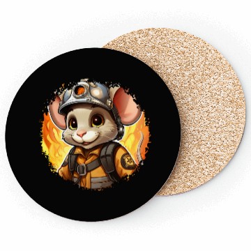Discover Mouse Firefighter Coasters