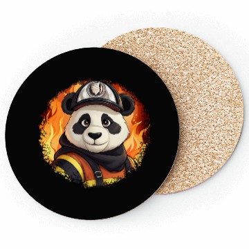 Discover Panda's Firefighter / Fireman Panda Coasters