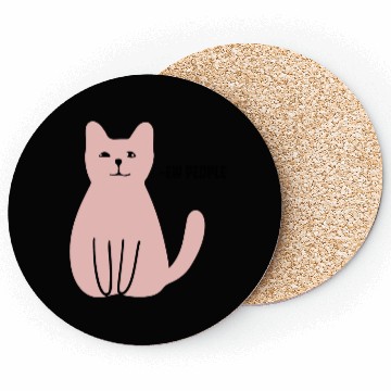 Discover Ew People Funny Sarcastic Cat Art Coasters