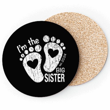 Discover I’m the big sister - newborn sibling design Coasters