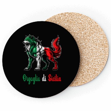 Discover The pride of Sicily Italy flag Coasters