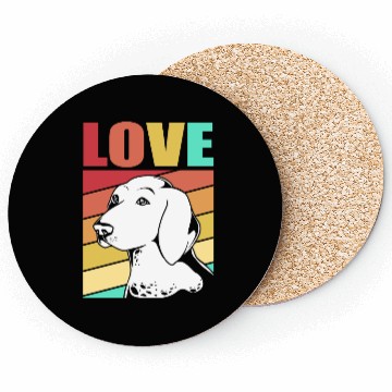 Discover Retro German Shorthaired Pointer Dog I Love My GSP Coasters