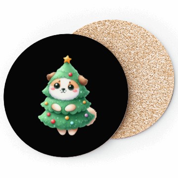 Discover Balinese Christmas Tree Delight Coasters