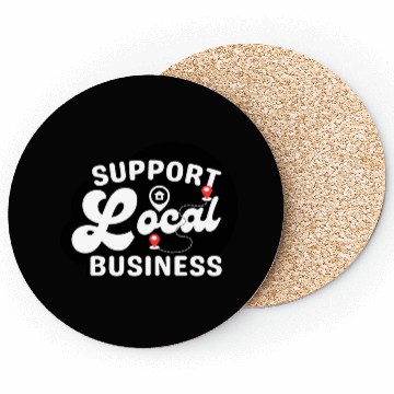 Discover Support Local Business Coasters