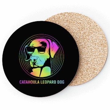Discover Funny Catahoula Leopard Dog With Sunglasses Coasters