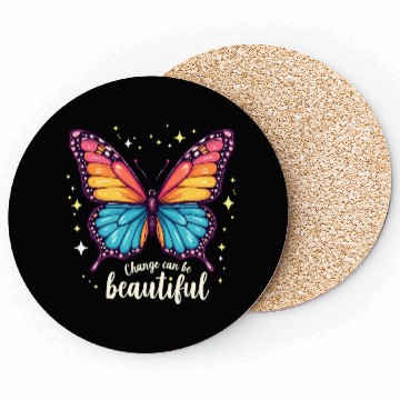 Discover Beautiful Change Butterfly Design Coasters