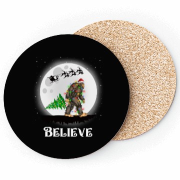 Discover Bigfoot Christmas Tree Lights Believe Sasquatch Coasters