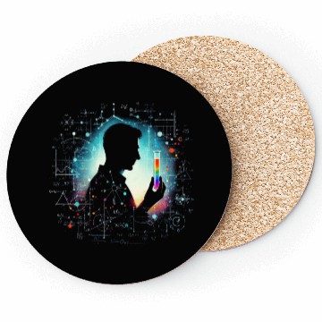 Discover Physicist Scientist Abstract Science Art Coasters