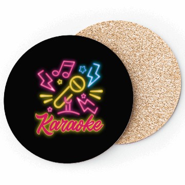 Discover Karaoke Microphone Sheet Music Flash Coasters