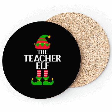Discover The Teacher Elf Christmas Coasters
